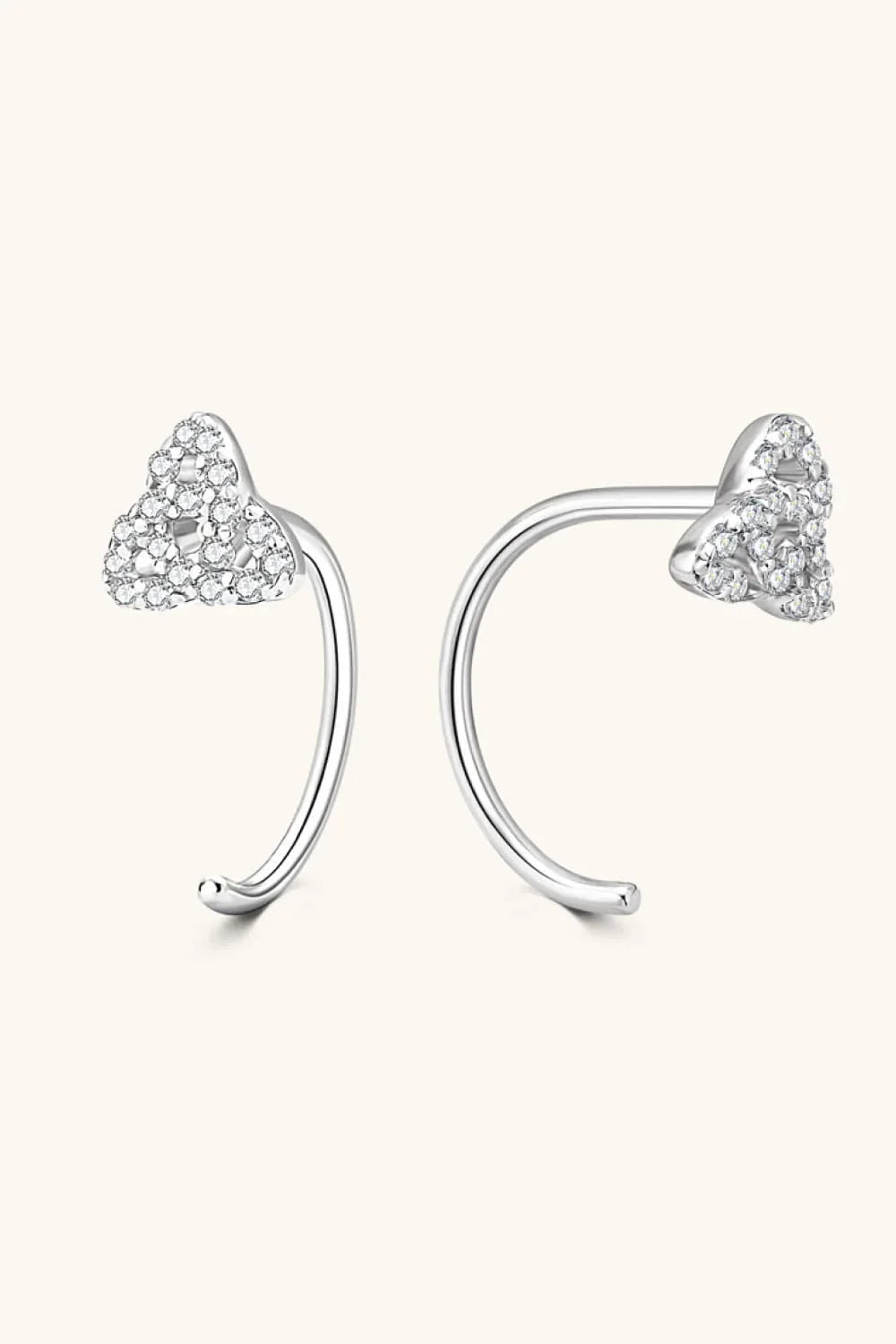 Minimalist Moissanite Sterling Silver Earrings - Southern Shores Clothing