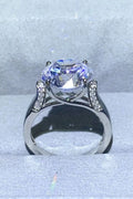 Coastal Minimalist Moissanite Ring Platinum-Plated Silver - Southern Shores Clothing