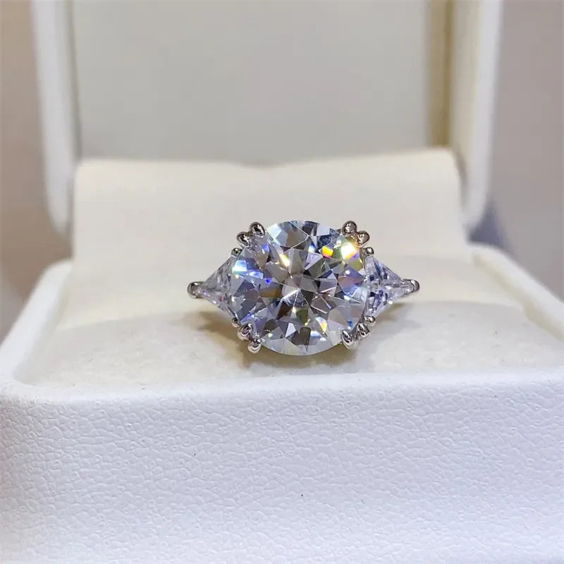 5 Carat Moissanite Sterling Silver Ring Coastal Style - Southern Shores Clothing