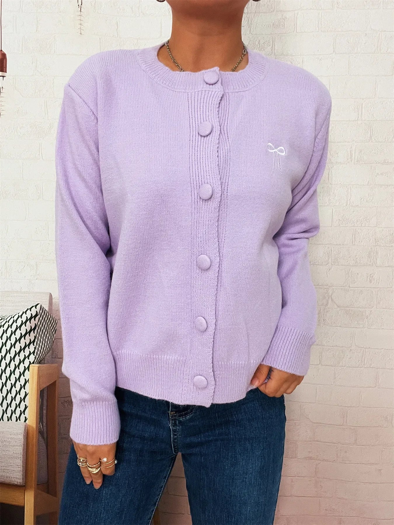 Button Up Long Sleeve Cardigan Slightly Stretchy - Southern Shores Clothing