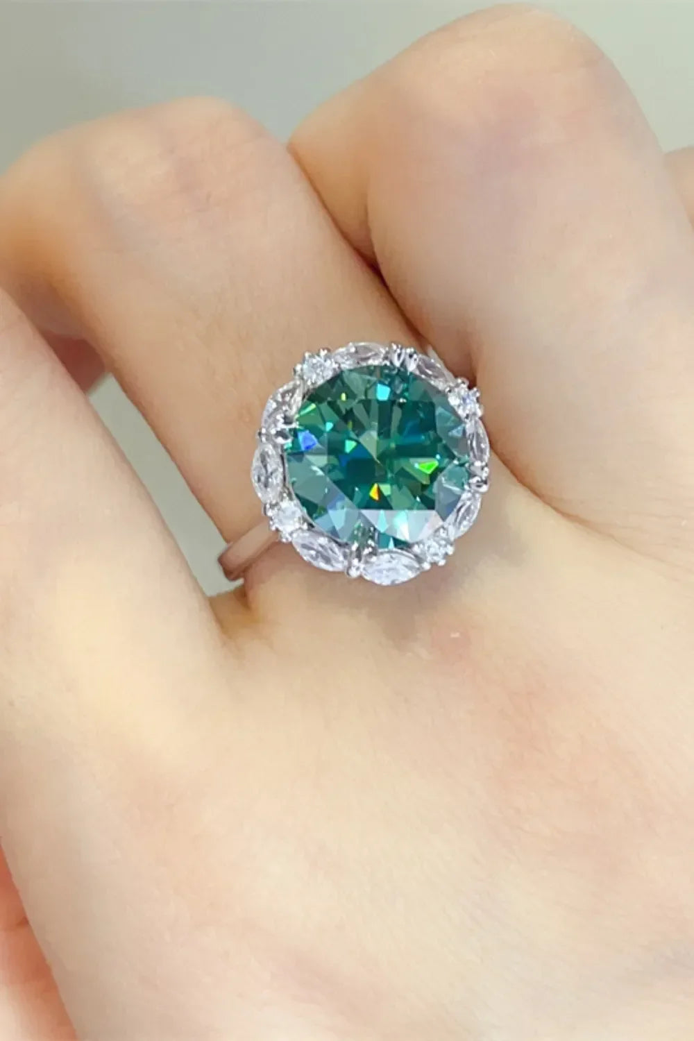 5 Carat Moissanite Sterling Silver Ring - Southern Shores Clothing