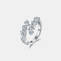 2.6 Carat Moissanite Sterling Silver Bypass Ring - Southern Shores Clothing