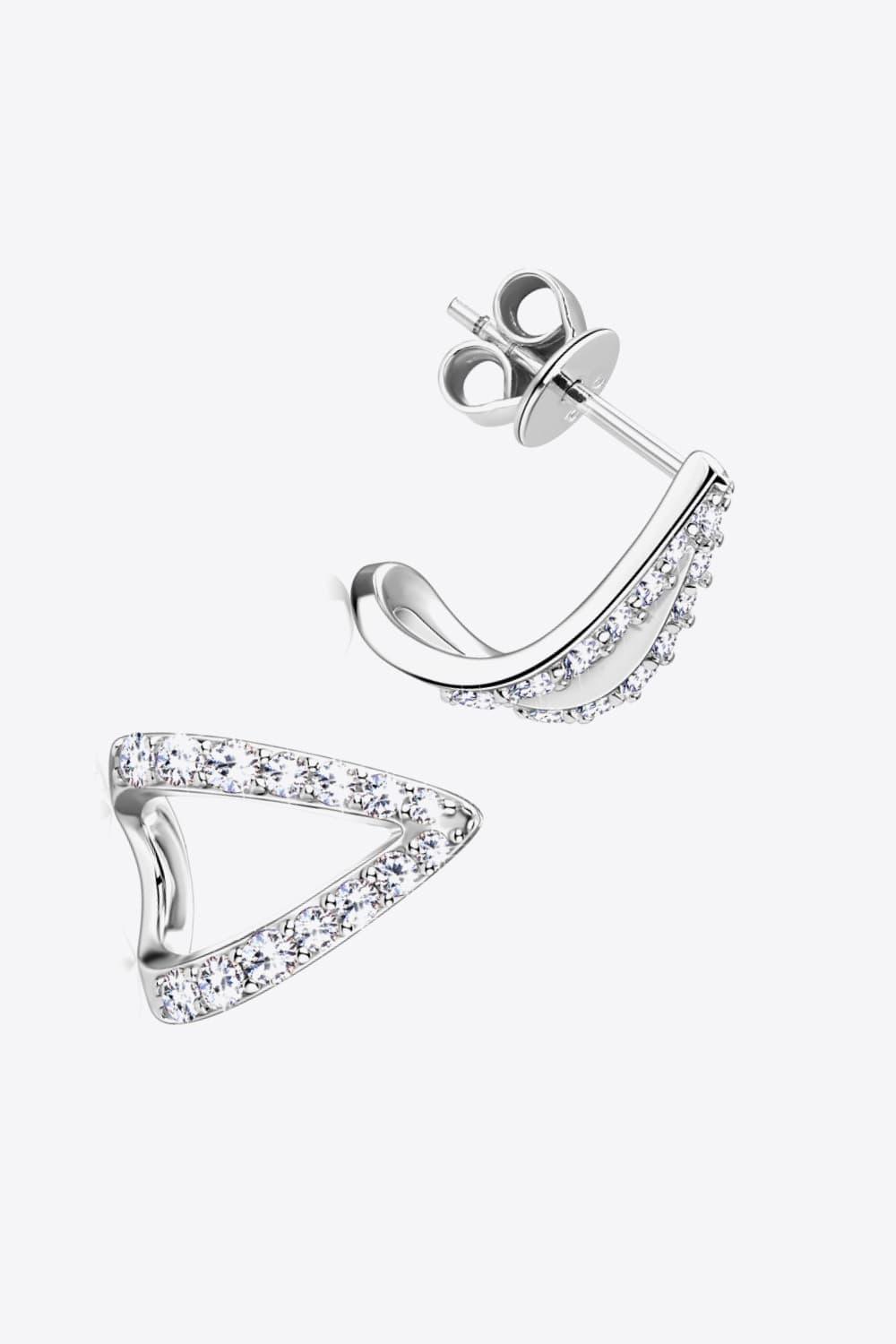 Minimalist Moissanite 925 Sterling Silver Earrings - Southern Shores Clothing