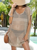 Crochet Knit Beach Cover Up Dress One Size - Southern Shores Clothing