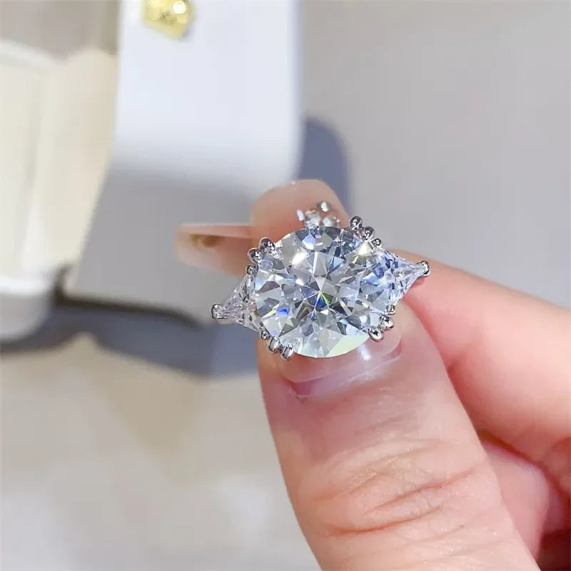 5 Carat Moissanite Sterling Silver Ring Coastal Style - Southern Shores Clothing