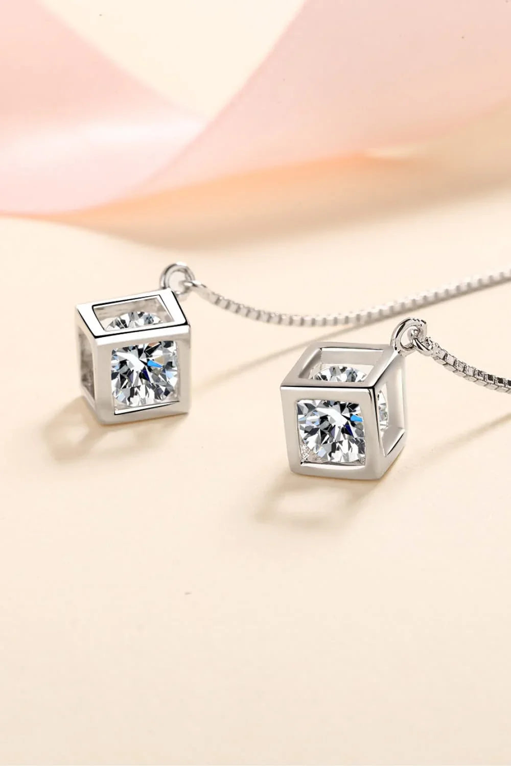 2 Carat Moissanite Sterling Silver Threader Earrings - Southern Shores Clothing