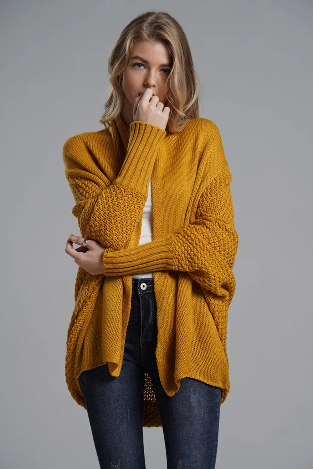 Open Front Batwing Sleeve Cardigan Lightweight - Southern Shores Clothing