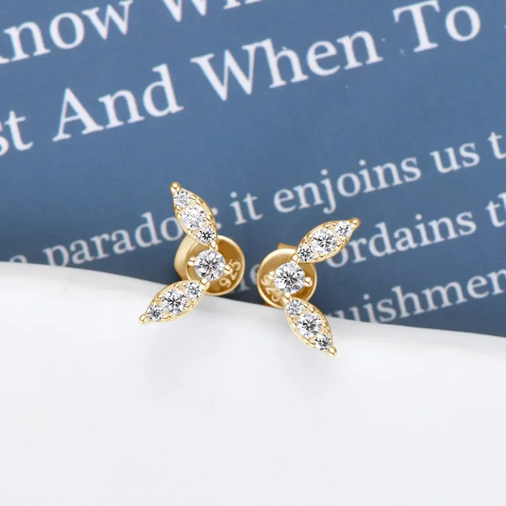 Moissanite Sterling Silver Stud Earrings - Southern Shores Clothing