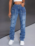 Coastal Inspired Distressed Slim Fit Jeans - Southern Shores Clothing