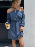 Casual Cold-Shoulder Crisscross Mini Dress Summer - Southern Shores Clothing