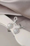 Moissanite Sterling Silver Heart Earrings Coastal Elegance - Southern Shores Clothing