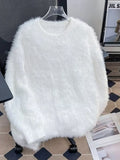 Cozy Fluffy Knit Stretch Pullover Sweater - Southern Shores Clothing