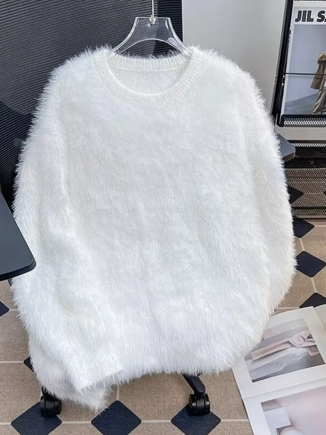 Cozy Fluffy Knit Stretch Pullover Sweater - Southern Shores Clothing