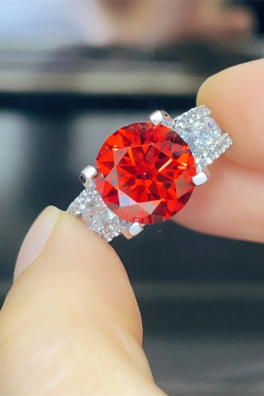 Elegant 5 Carat Moissanite Sterling Silver Ring - Southern Shores Clothing