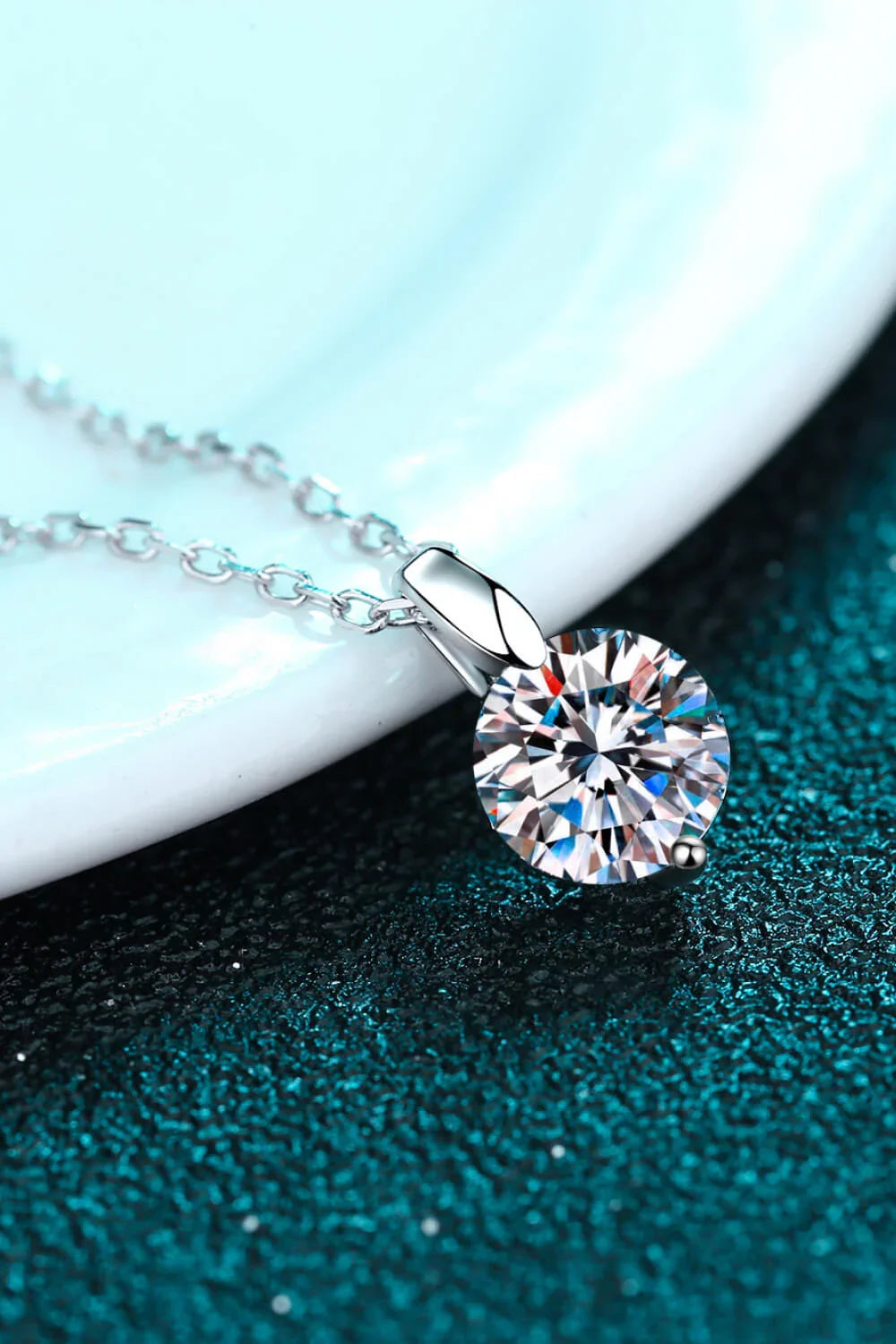 Coastal 2 Carat Moissanite Necklace In Sterling Silver - Southern Shores Clothing
