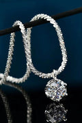 1 Carat Moissanite Necklace Platinum Plated Sterling Silver - Southern Shores Clothing