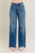 High Waist Tummy Control Wide Leg Jeans Plus Size Denim - Southern Shores Clothing