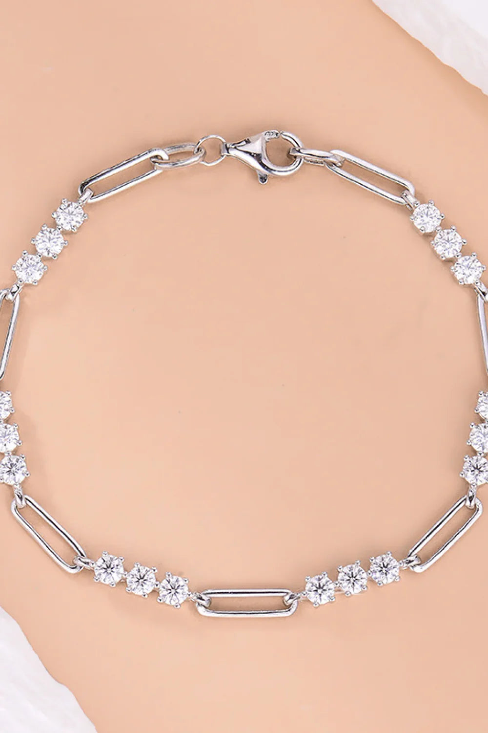 1.8 Carat Moissanite Sterling Silver Bracelet - Southern Shores Clothing