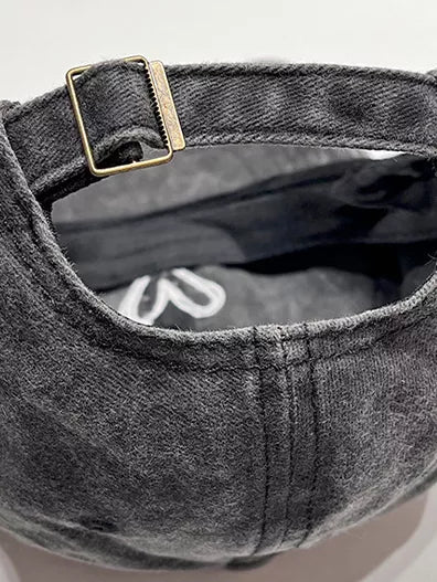 Washed Heart Embroidered Baseball Cap One Size