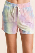 Tie Dye French Terry Shorts With Twill Tape - Southern Shores Clothing