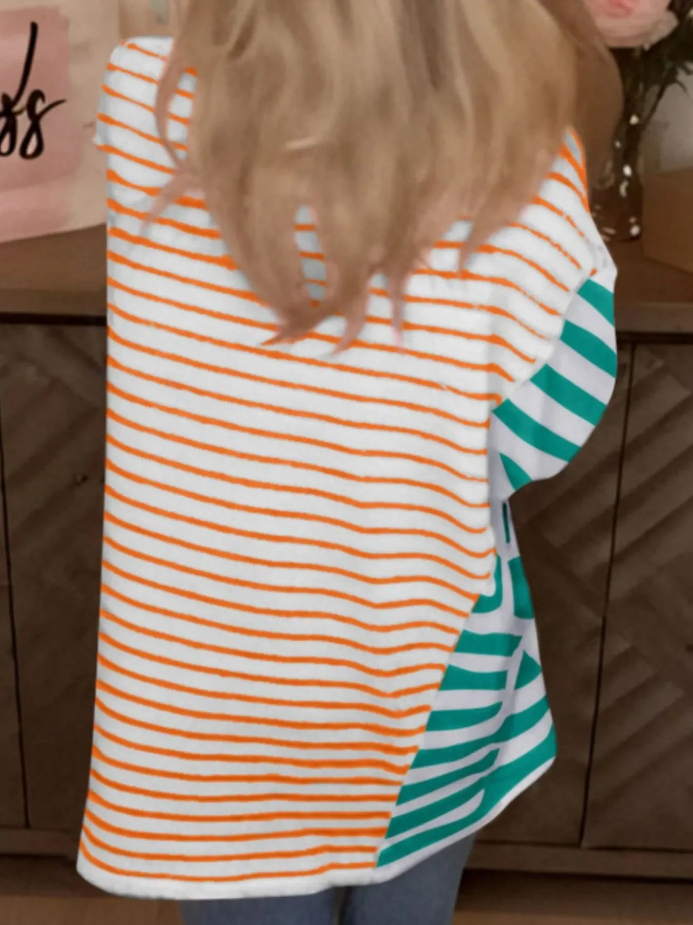 Striped Oversized T Shirt With Relaxed Fit - Southern Shores Clothing