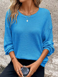 Plus Size Relaxed Fit Waffle Knit Round Neck T-Shirt - Southern Shores Clothing