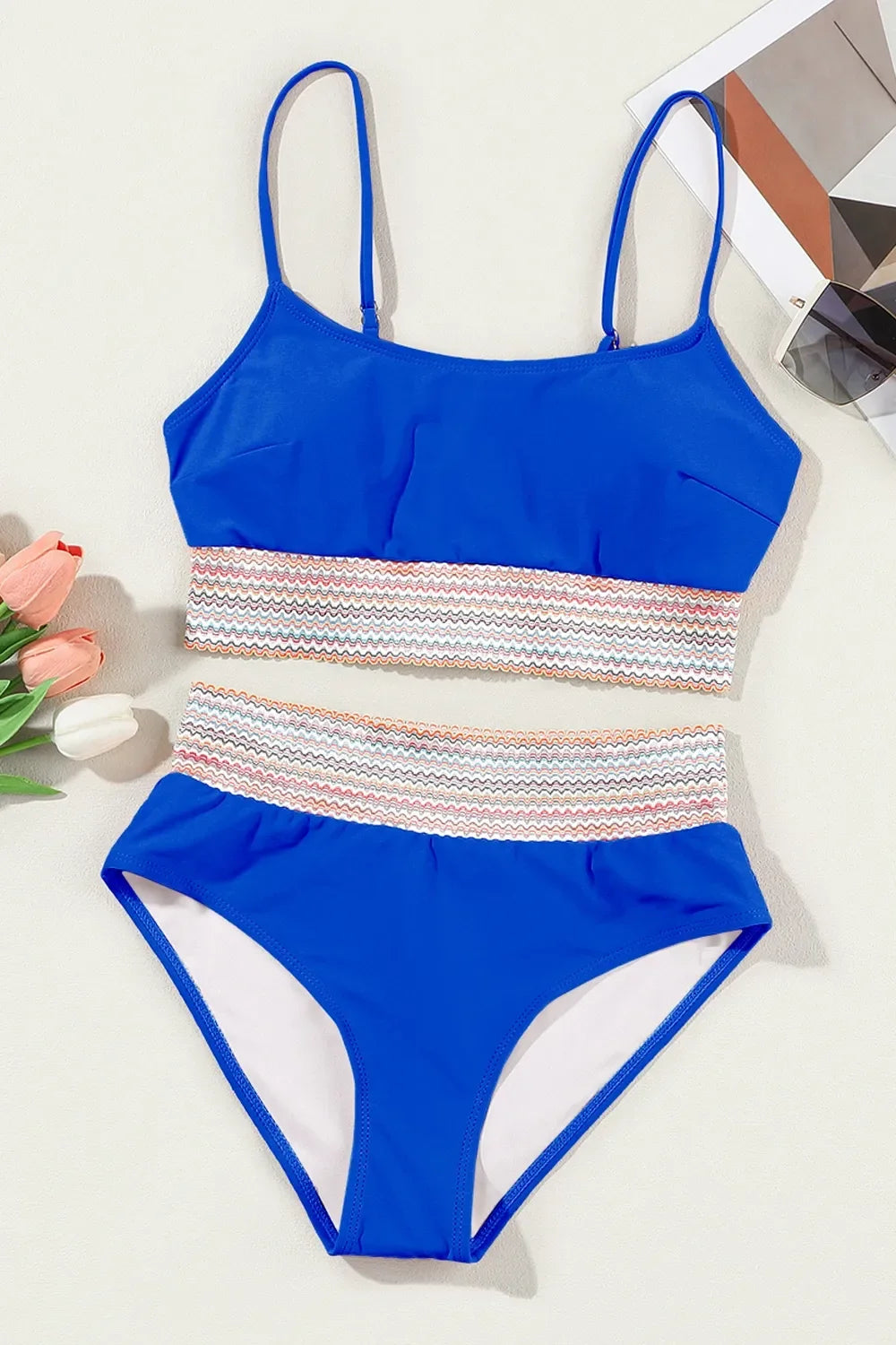 Scoop Neck Spaghetti Strap Bikini Set With Removable Padding - Southern Shores Clothing