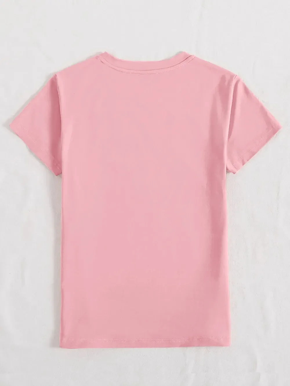 Graphic Heart Print Round Neck Short Sleeve T Shirt - Southern Shores Clothing