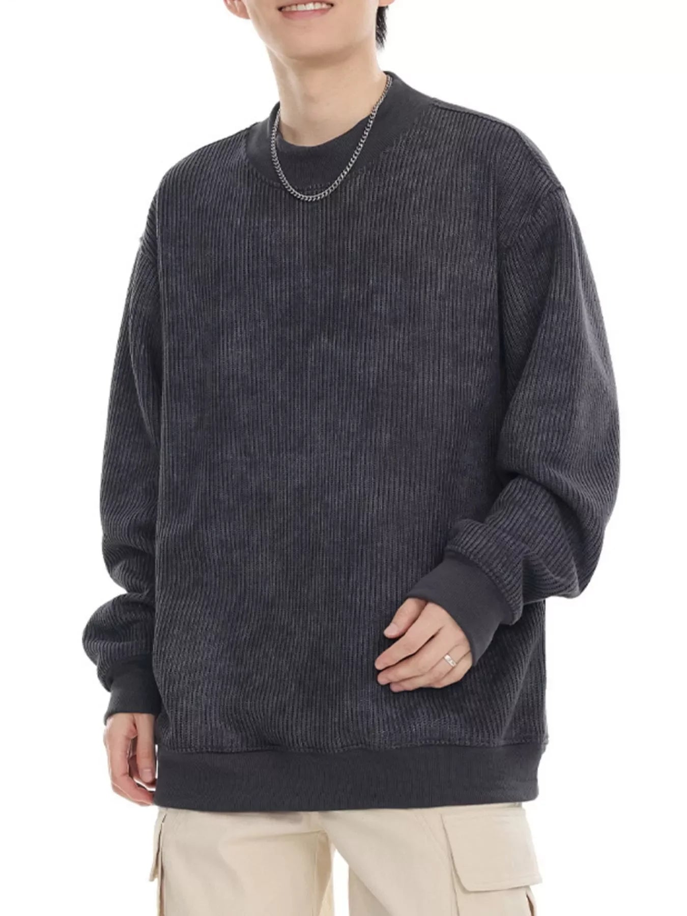 Plus Size Long Sleeve Round Neck Sweatshirt - Southern Shores Clothing