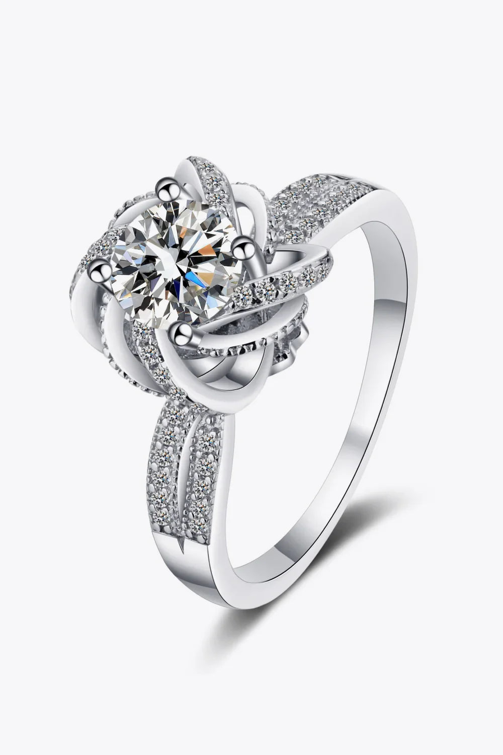 Sterling Silver Moissanite Ring With All Day Comfort Fit - Southern Shores Clothing