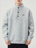 Plus Size Long Sleeve Cotton Spandex Button Sweatshirt - Southern Shores Clothing