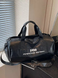 Lightweight PU Leather Travel Duffel With Shoulder Strap - Southern Shores Clothing