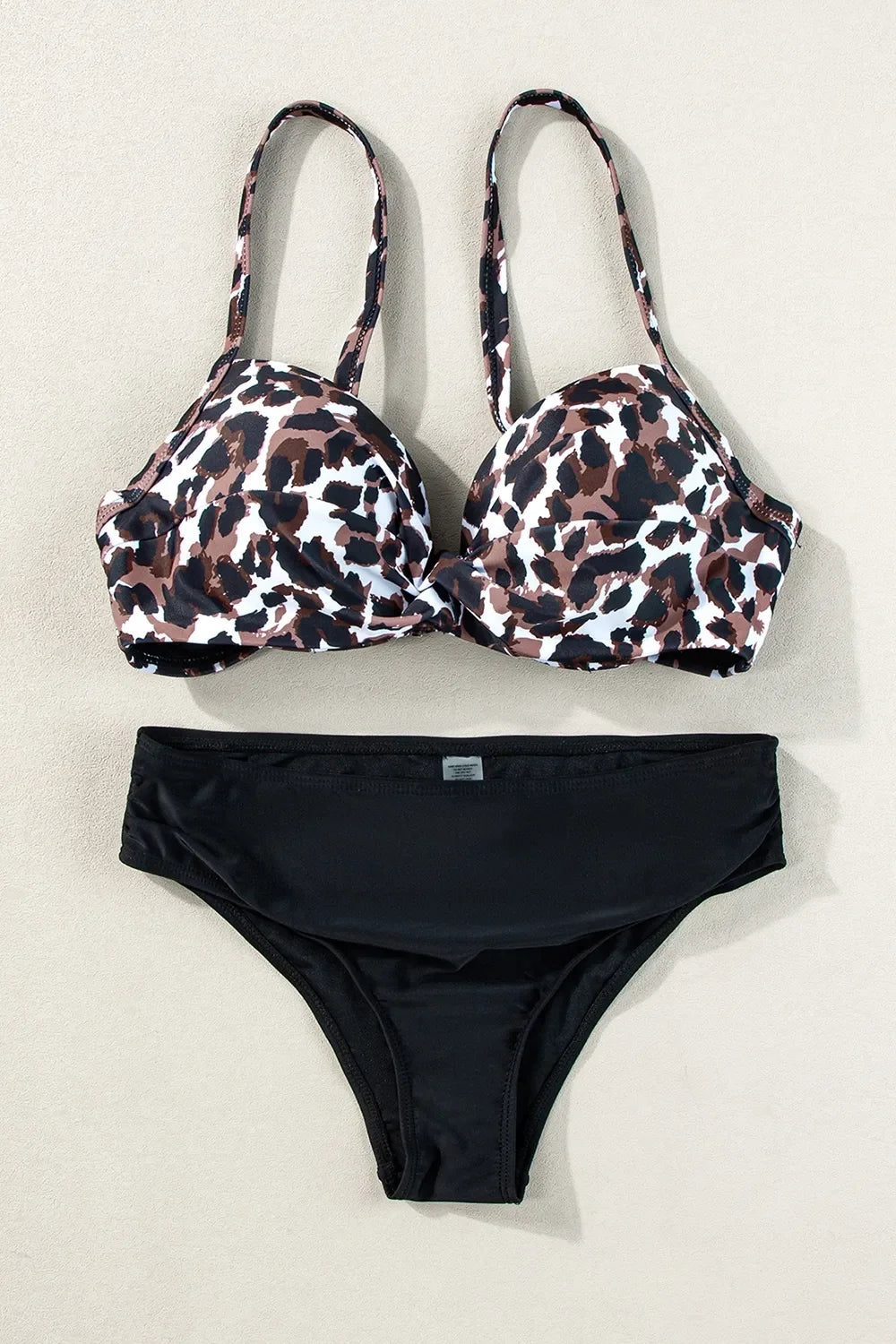 Leopard Print Bikini Set Two Piece With Removable Padding - Southern Shores Clothing
