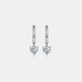 1 Carat Moissanite Heart Earrings In Sterling Silver - Southern Shores Clothing