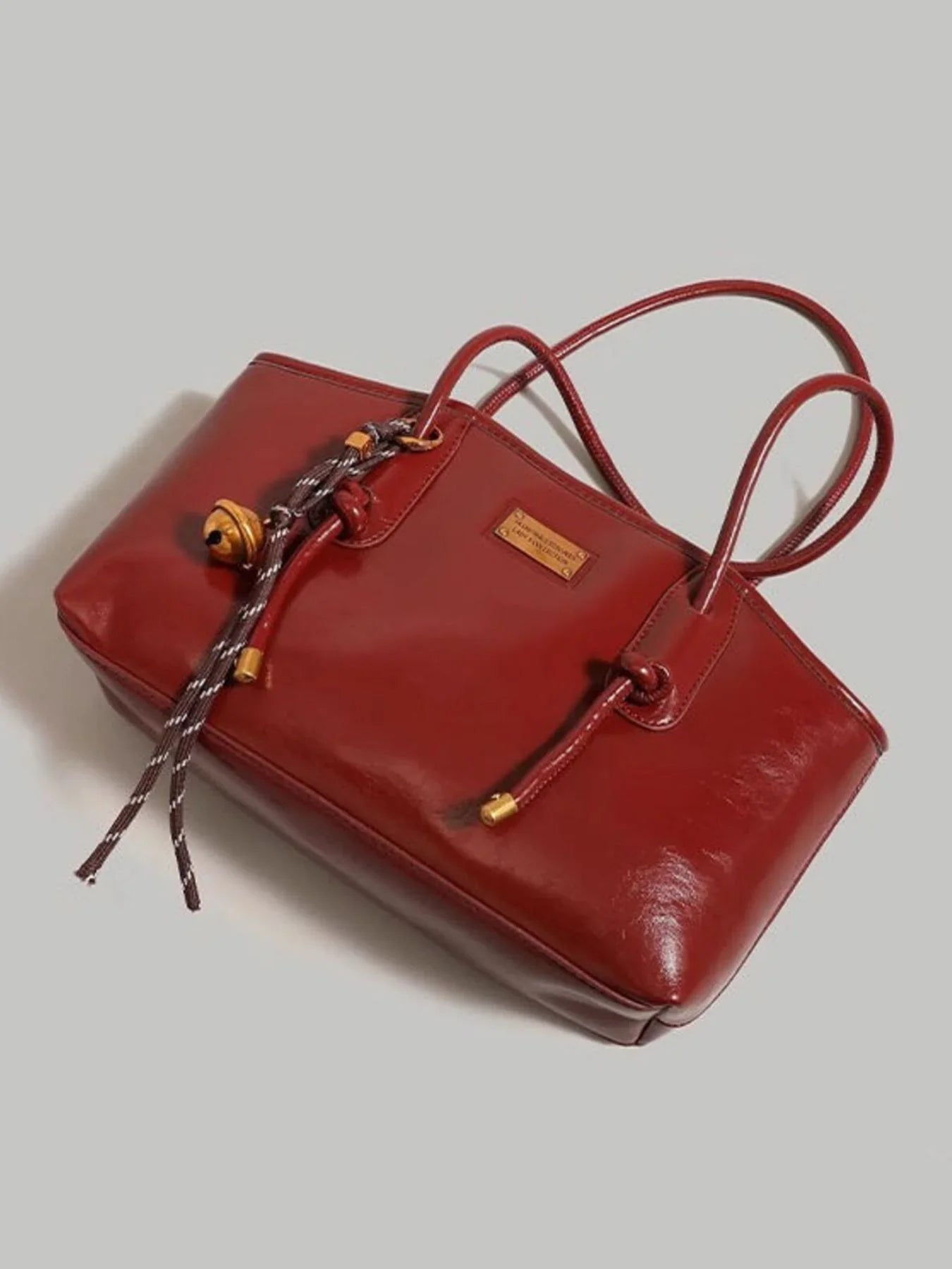 Classic Leather Shoulder Bag With Knot Detail - Southern Shores Clothing