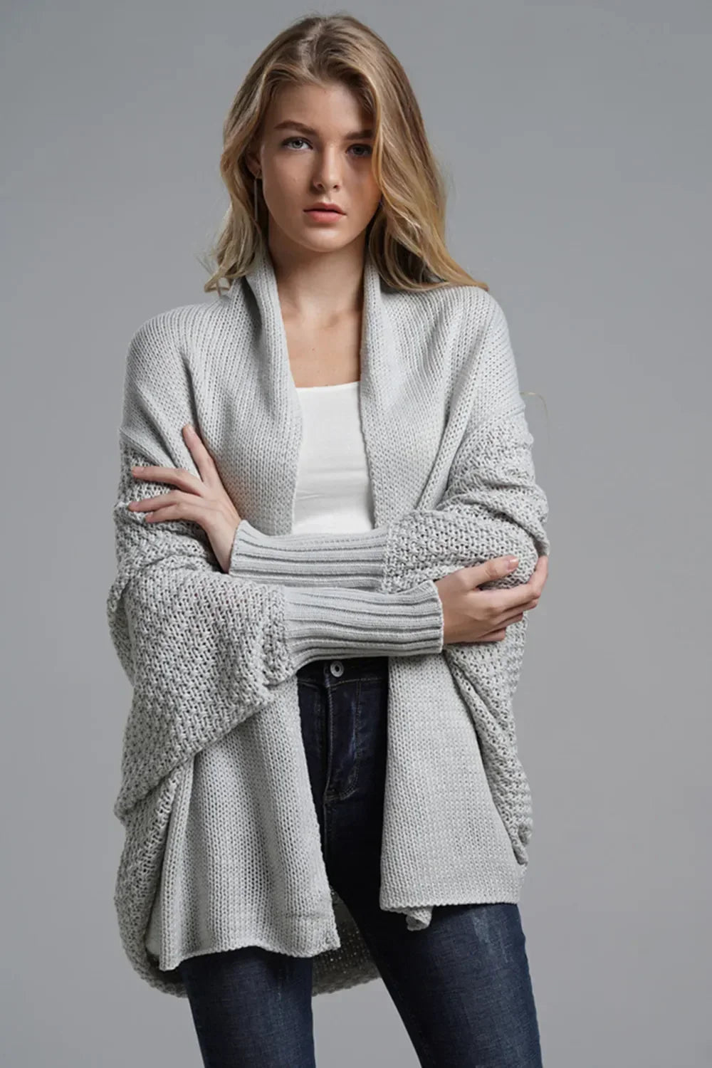 Open Front Batwing Sleeve Cardigan Lightweight - Southern Shores Clothing