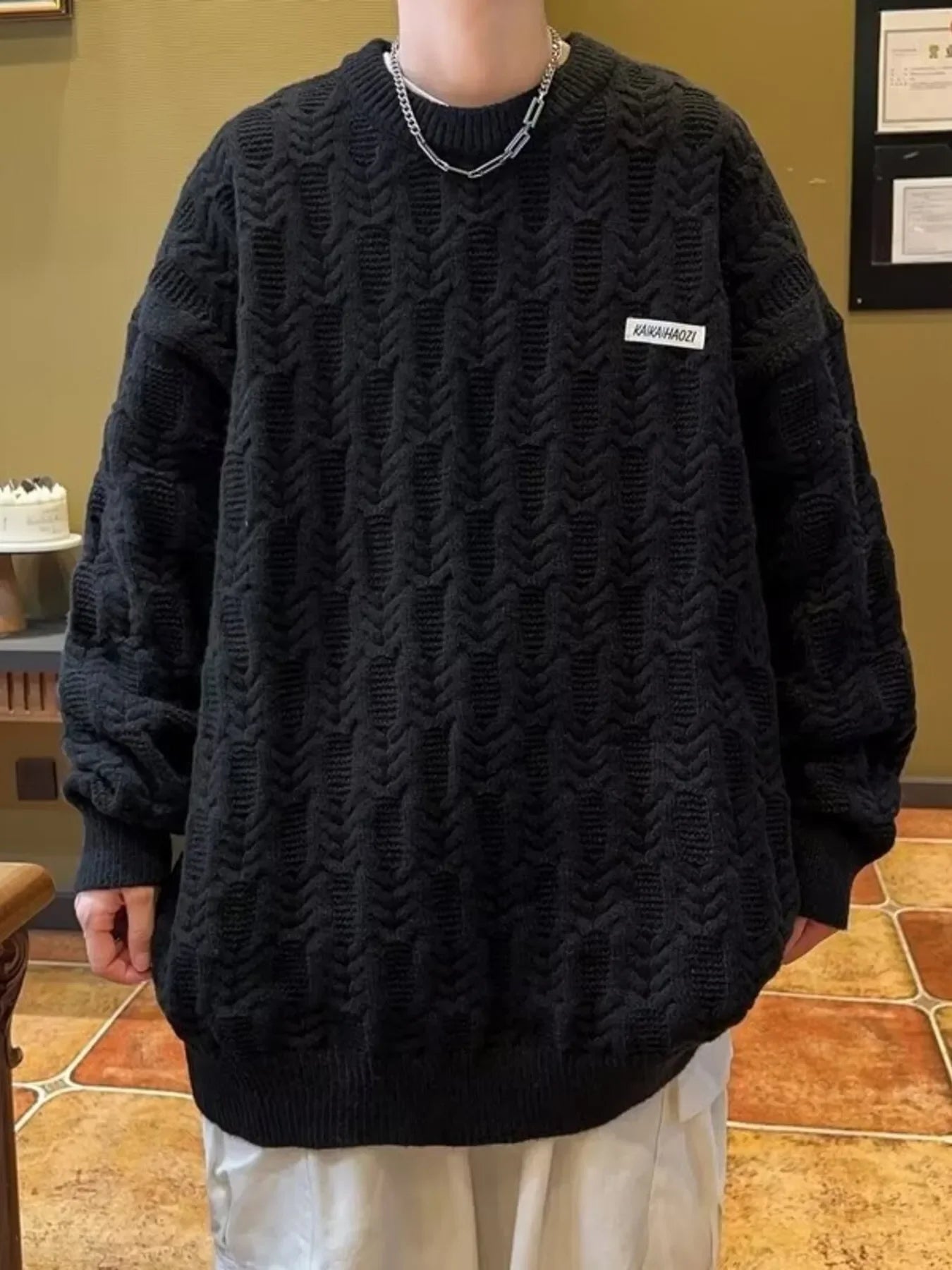 Plus Size Oversized Textured Cable Knit Sweater - Southern Shores Clothing