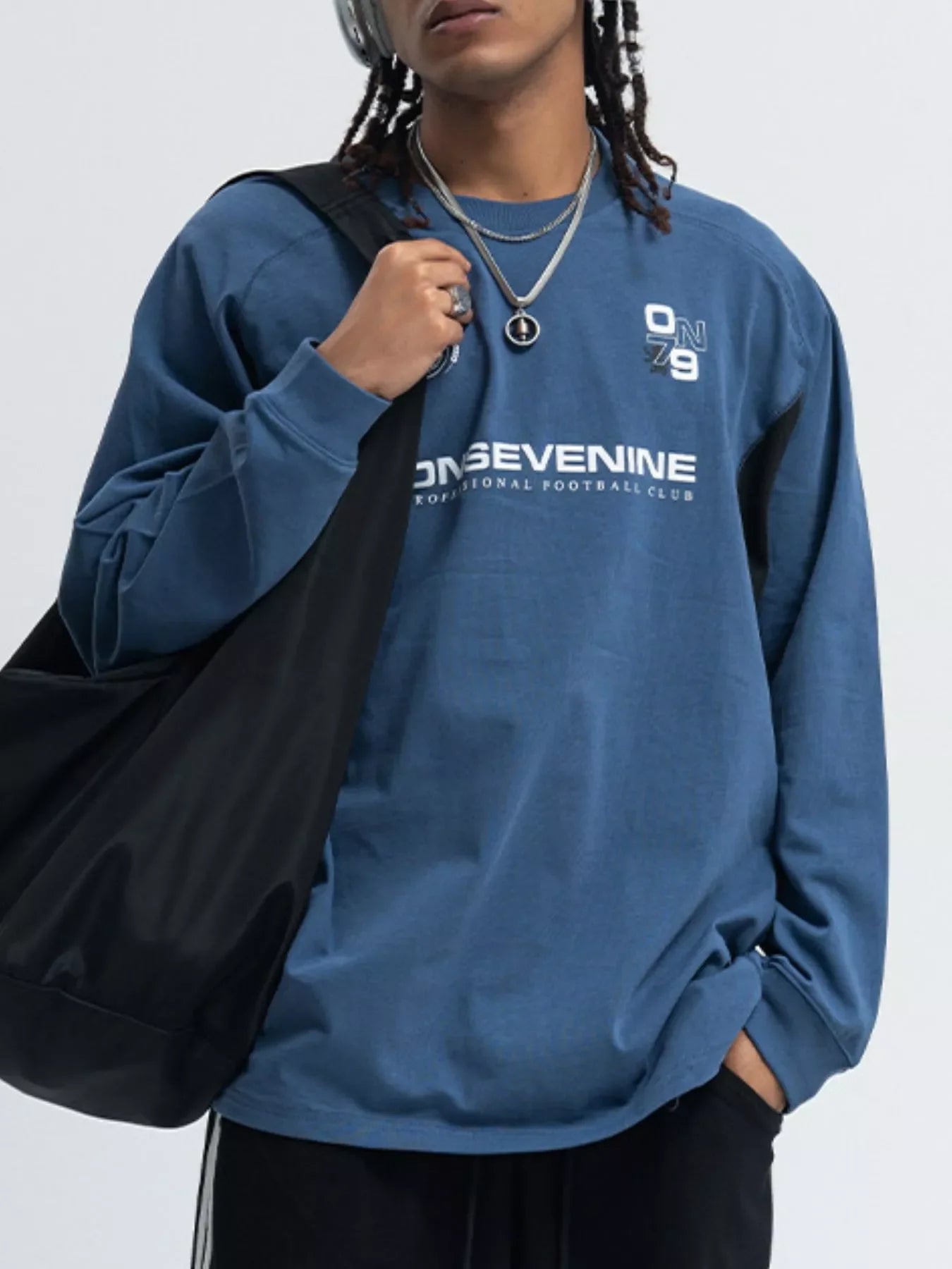 Long Sleeve Relaxed Fit T Shirt With Contrast Stitching - Southern Shores Clothing