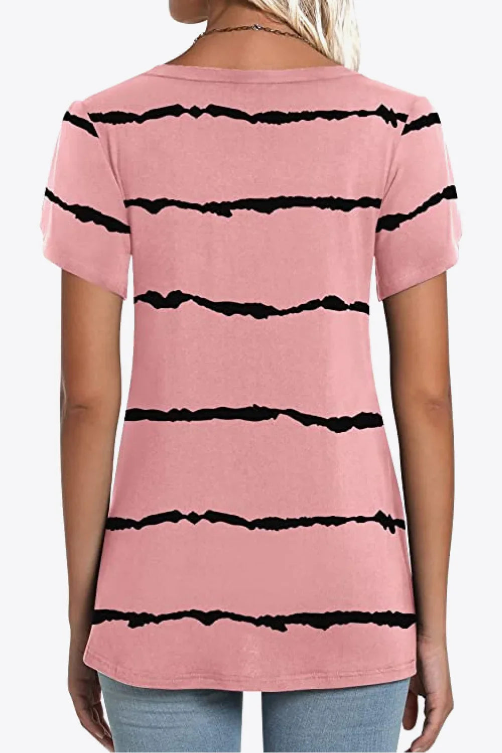 Casual Floral V Neck Blouse With Petal Sleeves - Southern Shores Clothing