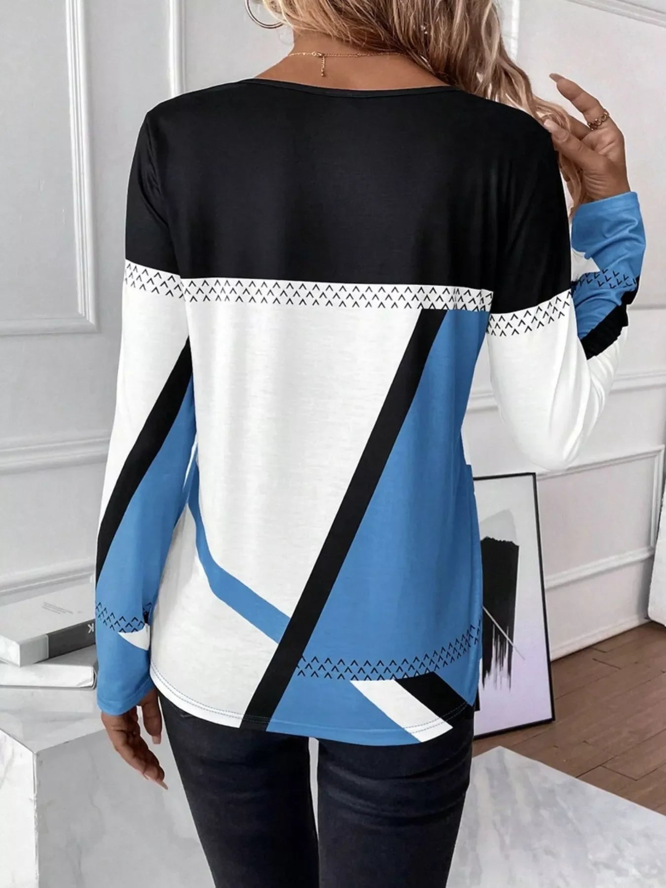 Color Block Long Sleeve T-Shirt - Southern Shores Clothing