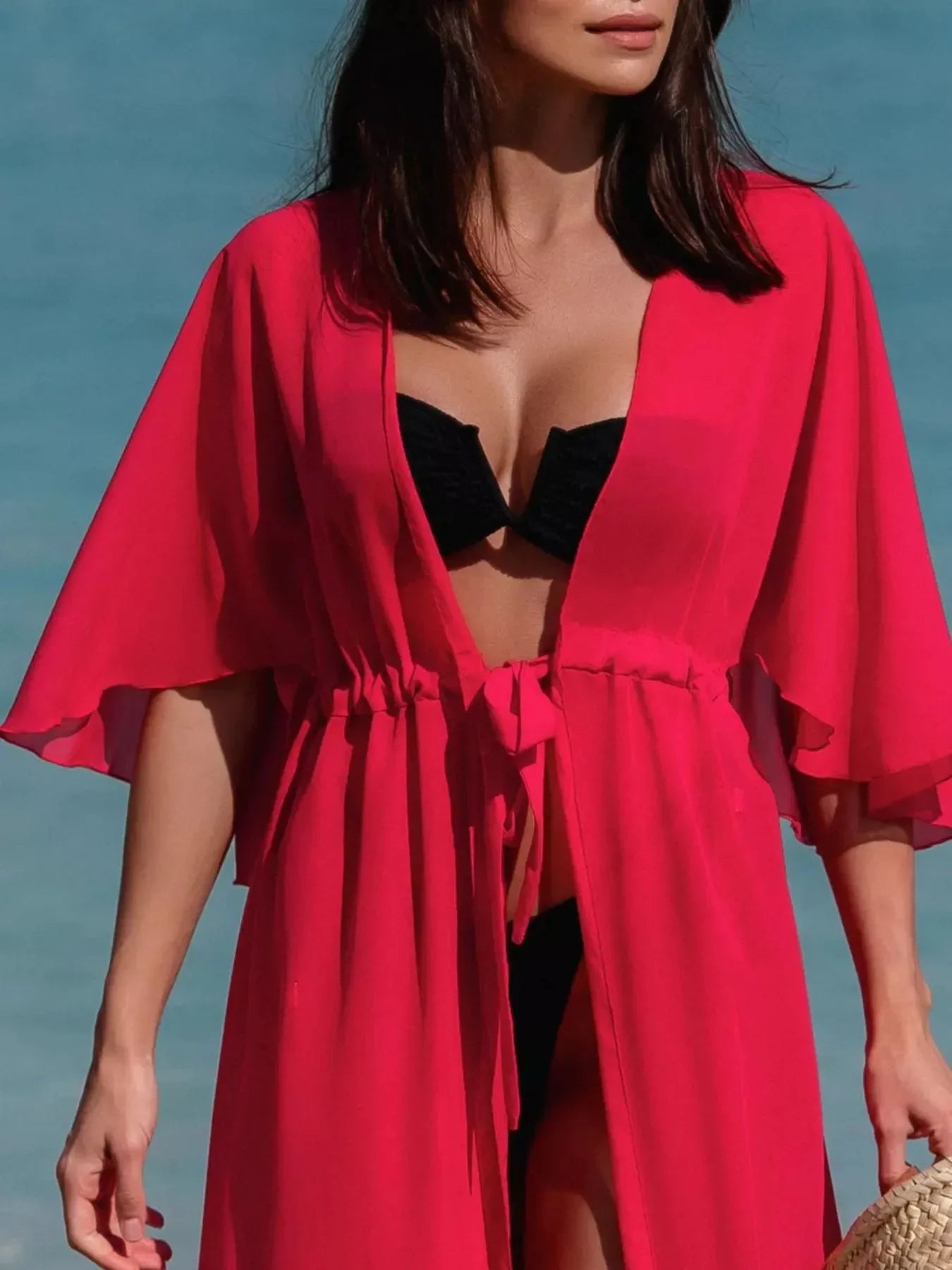 Flutter Sleeve Cover-Up One Size Beachwear - Southern Shores Clothing