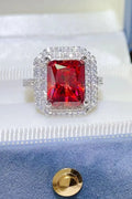 2 Carat Moissanite Halo Ring Sterling Silver - Southern Shores Clothing