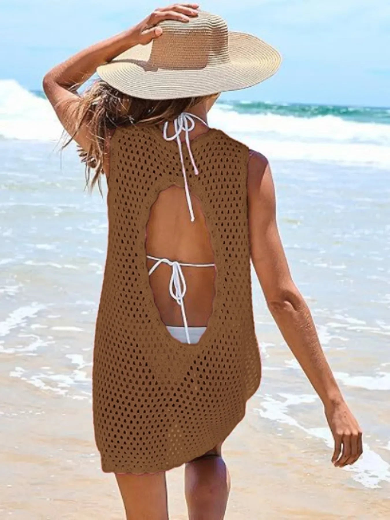 Openwork Block Cover Up Breathable Beachwear - Southern Shores Clothing