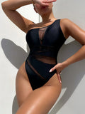 One-Shoulder Stretch One-Piece Swimsuit All Day Comfort - Southern Shores Clothing