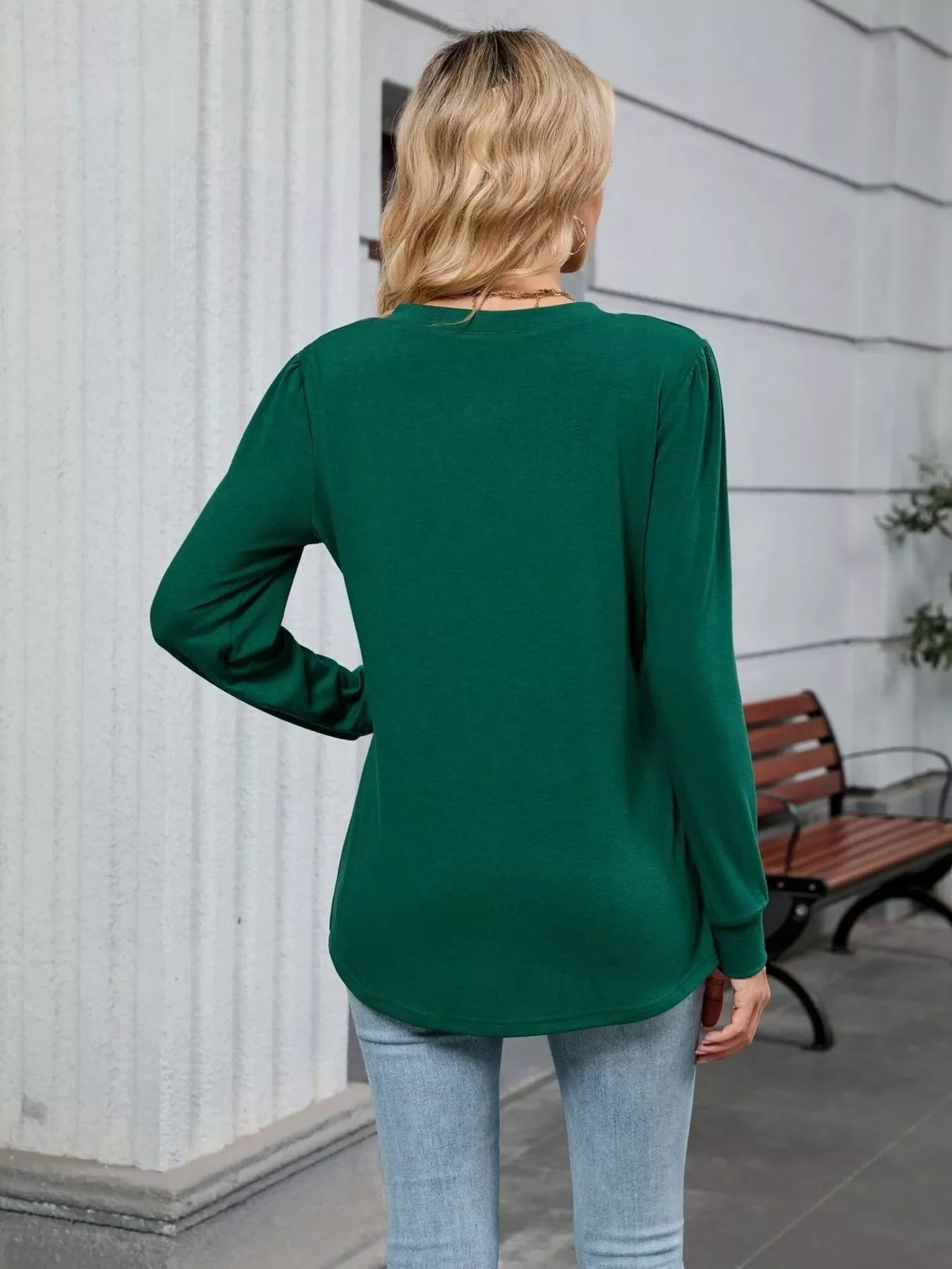 V-Neck Long Sleeve Relaxed Fit T-Shirt - Southern Shores Clothing