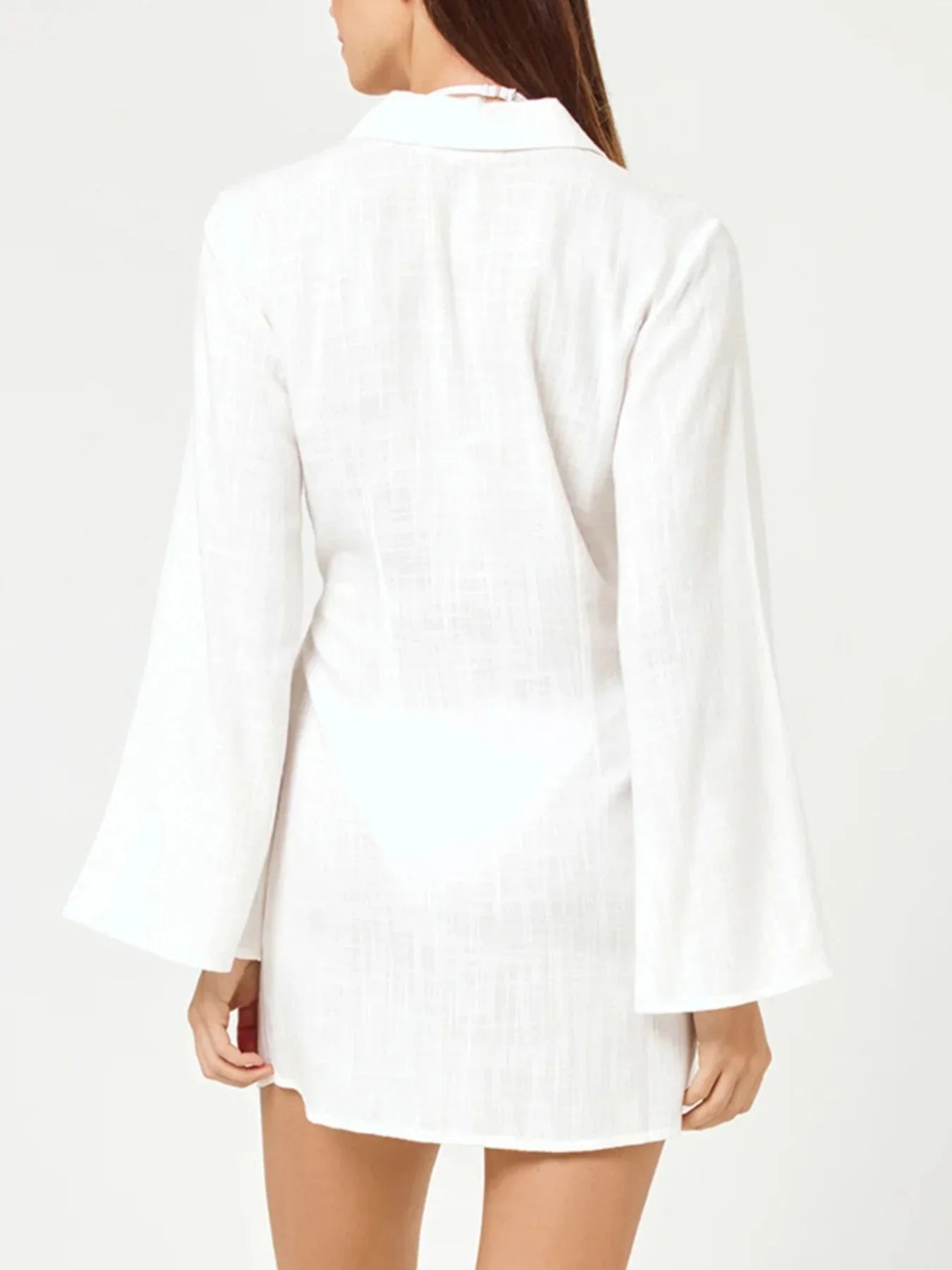 Tied Long Sleeve Cover Up Dress for Resort Wear Vacation Ready - Southern Shores Clothing