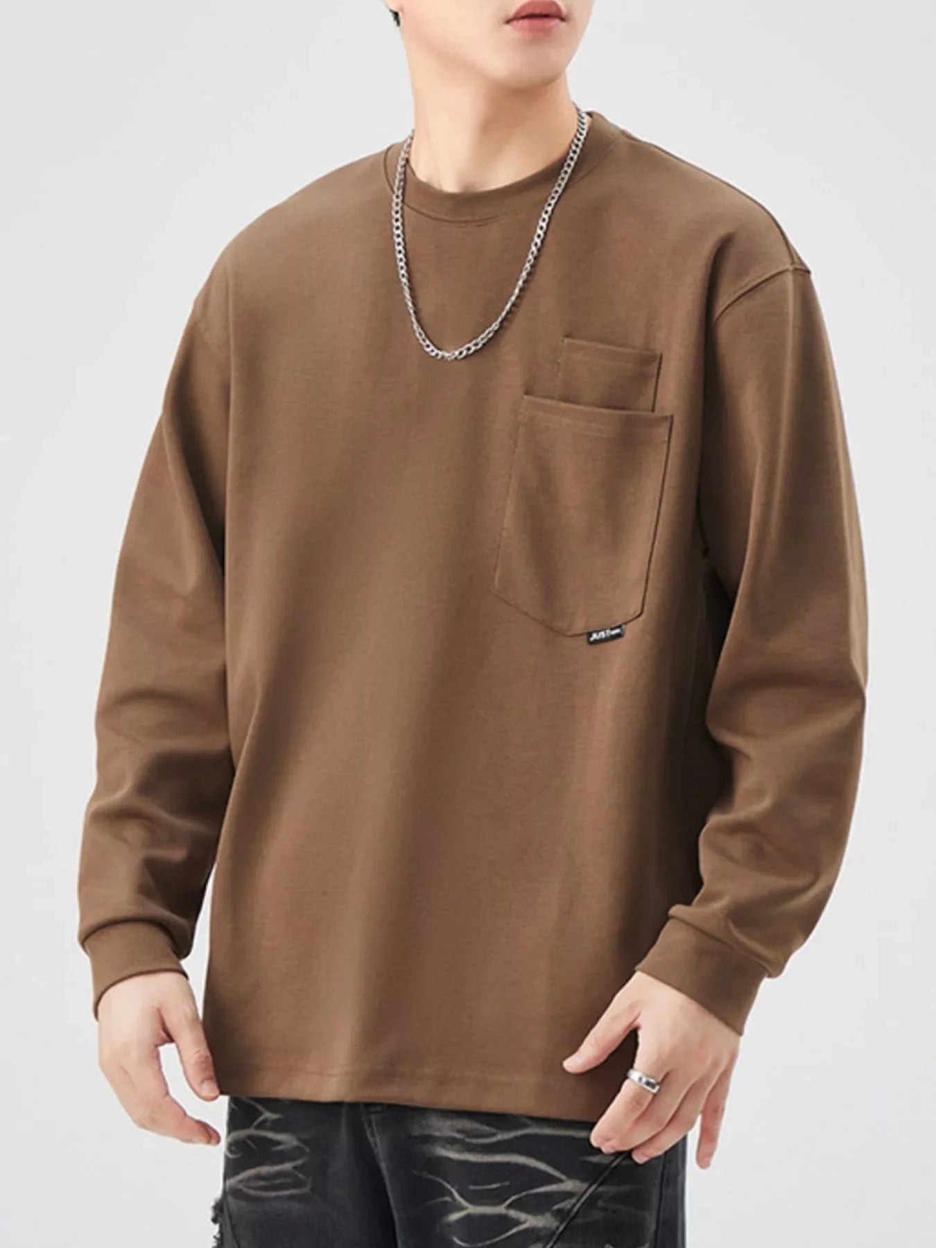 Plus Size Oversized Long Sleeve Pocketed Sweatshirt - Southern Shores Clothing