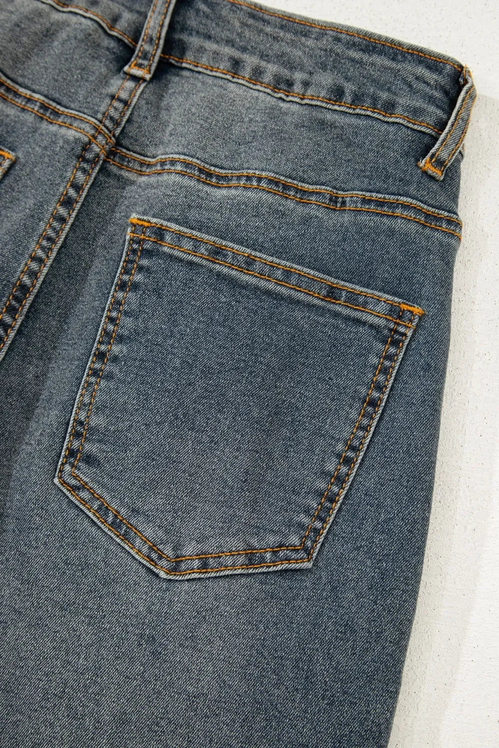 Coastal Exposed Stitching Loose Straight High Waist Jeans - Southern Shores Clothing