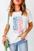 Boot Graphic Round Neck Short Sleeve Tee - Southern Shores Clothing