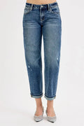 Relaxed Low Rise Crop Boyfriend Jeans Plus Size - Southern Shores Clothing